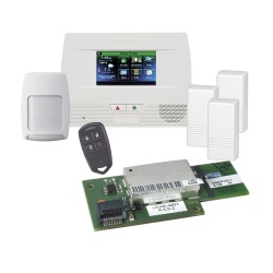 Honeywell Kit de Alarma L5210-PK-K1, Inalámbrico, 63 Zonas, - incluye Panel Touch L5210/Modulo Wi-Fi/Contactos Magnéticos/Control Remoto 