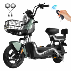 Honey Whale Motobici U3S, hasta 31km/h, 650W, máx. 150kg, Verde/Negro 