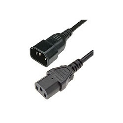 HP Cable de Poder C14 coupler Macho - C13 coupler Hembra, 2.5 Metros, Negro 