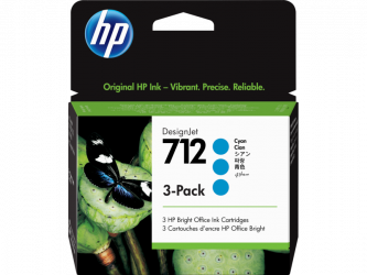 Cartucho HP DesignJet 712 Cian, 29ml - 3 Piezas  