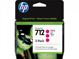 Cartucho HP DesignJet 712 Magenta, 29ml - 3 Piezas  