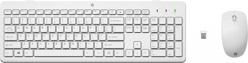 Kit de Teclado y Mouse HP 230, Inalámbrico, Blanco (Español) 