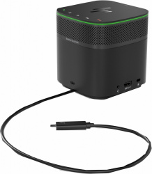 HP Docking Station G2 USB-C, 2x USB-C 3.0, 2x USB-C 2.0, 1x RJ-45, 2x DisplayPort, 1x VGA ― Equipo usado en oficina, presenta varios detalles estéticos. 