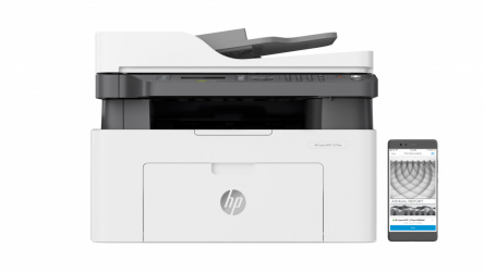 Multifuncional HP LaserJet 137FNW, Blanco y Negro, Láser, Inalámbrico, Print/Scan/Copy/Fax 