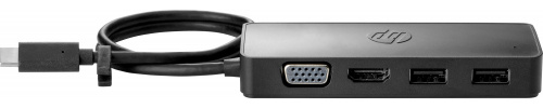 HP Hub USB 3.0  1x HDMI, 1x VGA, 2x USB, Negro 