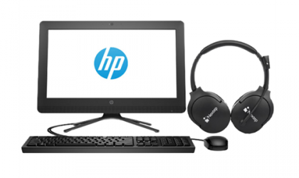 HP 205 G3 All-in-One 19.5'', AMD A4-9125 2.30GHz, 4GB, 1TB, Windows 10 Home 64-bit, Negro ― Incluye Audífonos Nextep NE-424 