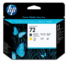 Cabezal HP 72 Negro Mate/Amarillo 