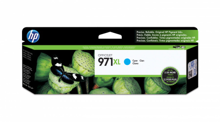 Cartucho HP 971XL Cian Original, 6600 Páginas 