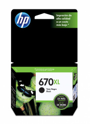 Cartucho HP 670XL Negro Original, 550 Páginas 