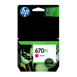 Cartucho HP 670XL Magenta Original, 750 Páginas 