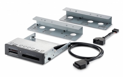 HP Lector de Memoria 15 en 1 para PC, USB 2.0, Negro/Plata 