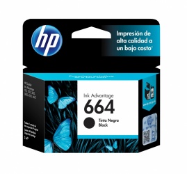 Cartucho HP 664 Negro Original, 120 Páginas 