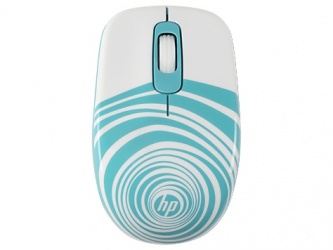 Mouse HP Óptico Z3600 ZigZag, RF Inalámbrico, 1200DPI, Azul/Blanco 