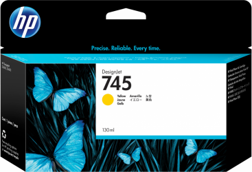 Cartucho HP 745 Amarillo, 130ml 