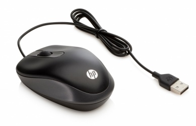 Mouse de Viaje HP Óptico, Alámbrico, USB, 1000DPI, Negro 