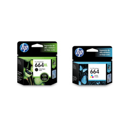 Combo de 2 Cartuchos de Tinta HP 664 Negra XL + 664 Tri Color para HP Deskjet 