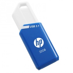 Memoria USB HP X755W, 32GB, USB 3.1, Azul/Blanco 