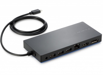 HP  Elite USB-C Docking Station, 3x USB 2.0, Negro 