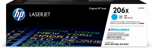 Tóner HP 206X Cian Original, 2450 Páginas 