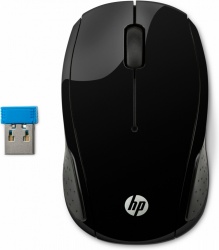 Mouse HP Óptico 200, Inalámbrico, USB, 1000DPI, Negro 