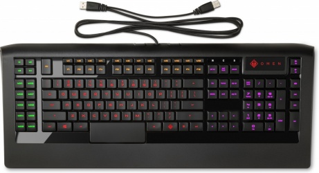 Teclado Gamer OMEN by HP con SteelSeries RGB, Alámbrico, Negro (Inglés) 