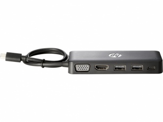 HP Docking Station Z9G82AA USB-C, 1 Puerto USB-C 3.0, 2 Puertos USB 2.0, 1 Puerto HDMI, 1 Puerto VGA, Negro 