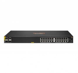 Switch Aruba Gigabit Ethernet CX 6000, 24 Puertos 10/100/1000Mbps + 4 Puertos SFP, 56 Gbit/s, 8192 Entradas - Administrable 
