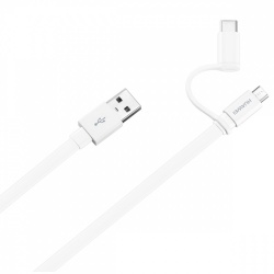 Huawei Cable USB A Macho - USB C/Micro USB Macho, 1.5 Metros, Blanco 