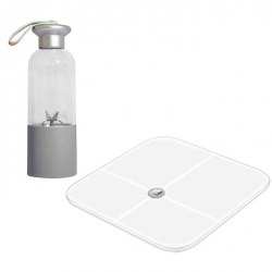 Huawei Báscula Inteligente AH100, Bluetooth, Blanco ― incluye Licuadora Portátil Rockspace de 400ml 