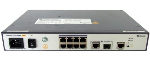 Switch Huawei Fast Ethernet S2700-9TP-PWR-EI, 8 Puertos PoE+ 10/100 + 1 Puerto Gigabit SFP, 8000 Entradas - Administrable 