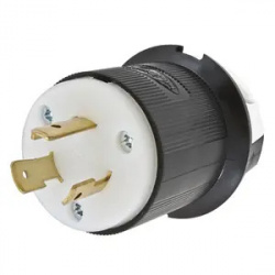 Leviton Clavija de Media Vuelta HBL2321, 20A, 250V, Nema L6-20P, Negro 