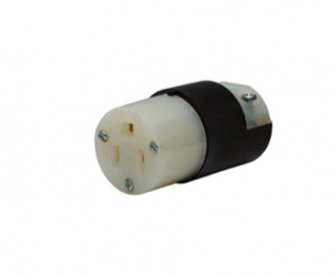 Hubbell Clavija de Entrada Recta, 15A, 125V, 2 Polos, 3 Hilos, Nema 5-15R, Negro/Blanco 