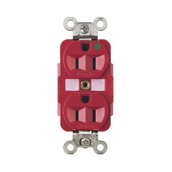 Hubbell Tomacorriente HUB-HBL-8200-RED, 2 Enchufes, 125V, 15A, Rojo 