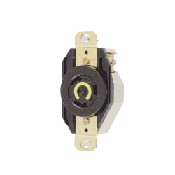 Hubbell Tomacorriente HBL2310, 1 Enchufe, NEMA L5-20, 125V, 20A, Negro 