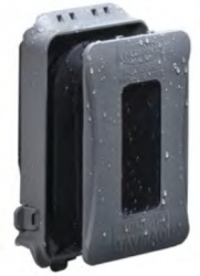 Hubbell Cubierta Impermeable Expandible, 1 Entrada, Nema 3R, Gris 