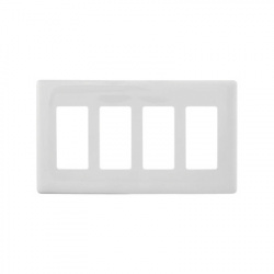 Hubbell Tapa Multigang, 4 Espacios, Blanco 
