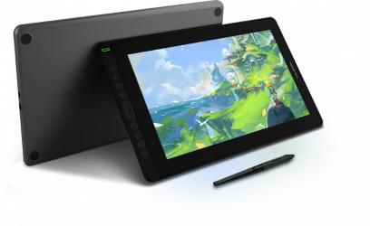 Tableta Gráfica Huion Kamvas 22, 344.16 x 193.6mm, Alámbrico, USB-C, Negro 