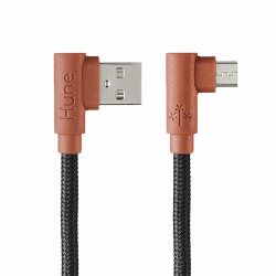 Hune Cable USB A Macho - Micro USB Macho, 1.2 Metros, Café 