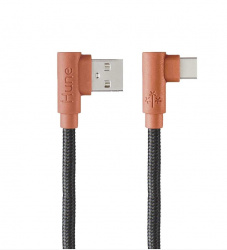 Hune Cable USB A Macho - USB C Macho, 1.2 Metros, Café 