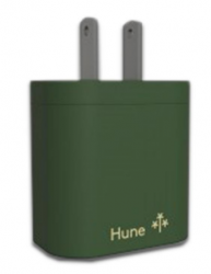 Hune Cargador de Pared, 18W, 1x USB-A, 1x USB-C, Verde 