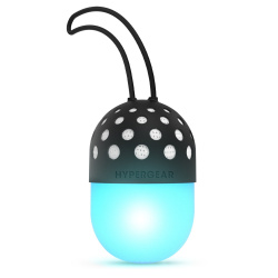 HyperGear Bocina Portátil Go-Glo, Bluetooth, Inalámbrico, Micro USB, Negro 