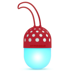 HyperGear Bocina Portátil Go-Glo, Bluetooth, Inalámbrico, Micro USB, Rojo 