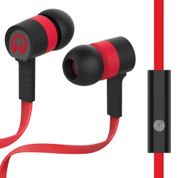 HyperGear Audífonos Intrauriculares con Micrófono Low Ryder, Alámbrico, 1.2 Metros, 3.5mm, Rojo 