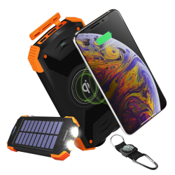 Cargador Portátil HyperGear Power Bank 14659, 10.000mAh, Negro/Naranja  