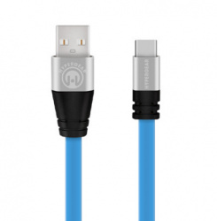 HyperGear Cable USB-A Macho - USB-C Macho, 1.8 Metros, Azul/Plata 