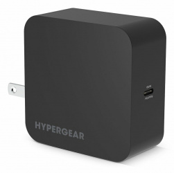 HyperGear Cargador de Pared 15645, 65W, 1x USB-C, Negro 
