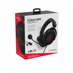 HyperX Audífonos Gamer Cloud Core 7.1, Alámbrico, 1 Metro, 3.5/USB, Negro 