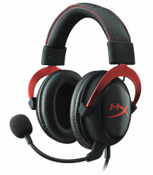 HyperX Audífonos Gamer Cloud II Red 7.1, Alámbrico, 1 Metro + 2 Metros de Extensión, 3.5mm, Negro/Rojo 