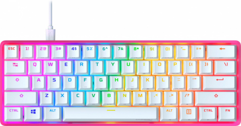 Teclado Gamer HyperX HyperX Alloy Origins 60 LED RGB 60%, Teclado Mecánico, HyperX Red, Alámbrico, USB, Rosa, Inglés  
