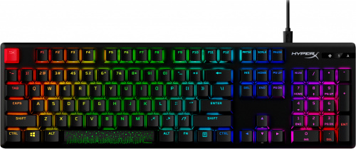 Teclado Gamer HyperX Alloy Origins PBT RGB, Teclado Mecánico, HyperX Red, USB A, Negro (Inglés) 